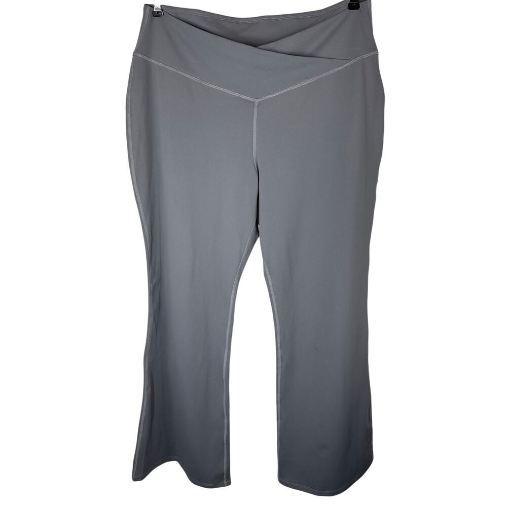 Halara 2X Gray High Waist Crossover Flare Yoga Leggings, NWT